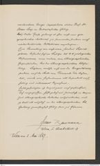k.k. naturhistorisches Hofmuseum, Intendanzakten 1885-1896 (Hauer), Aktenzahl Z.187/1887, Seite 3